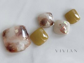 ニュアンス　秋　フットネイル