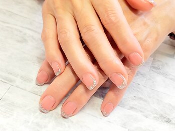 ガラスフレンチネイル