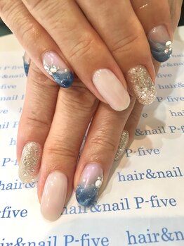 ヘアアンドネイル ピーファイブ(P-five)/☆上品☆海ネイル☆