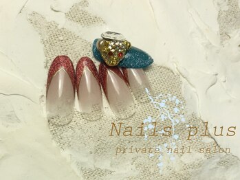 ネイルズプラス(nails plus)/マグネット フレンチ vカット