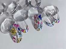 ネイルアンドアイラッシュサロン エスポアール(nail&eyelash salon espoir)/カラフルフラワー
