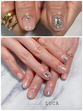 ネイルアトリエルカ(nail atelier LUCA)/W-118 キラキラビジューネイル