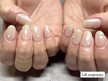 リブ 三軒茶屋(LiB)/ホワイトミラーネイル