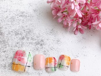 ネイルサロン&スクール ジーナ(GINA)/パステルチェックネイル