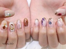 ワールド ビューティ ヴィヴァルト 宝塚店(WORLD BEAUTY VIVALTO)/ニュアンス/フラワーネイル