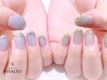 ワールド ビューティ ヴィヴァルト 宝塚店(WORLD BEAUTY VIVALTO)/アシメ/ミラーネイル