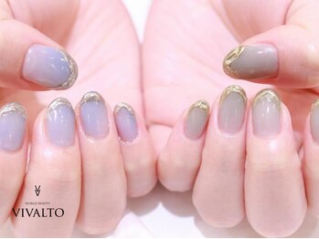 ワールド ビューティ ヴィヴァルト 宝塚店(WORLD BEAUTY VIVALTO)/アシメ/ミラーネイル