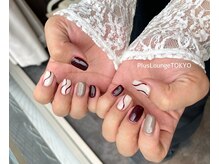 プルースラウンジ トウキョウ(Plus Lounge TOKYO)/うねうねアートボルドーネイル♪