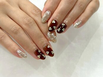 フラワーネイル/秋冬デザイン