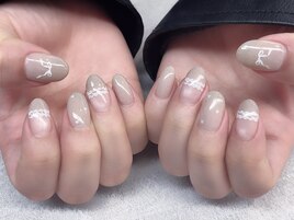 リボン×レースネイル♪