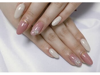 ネイルサロン ビューティーマジック 川口店/たらしこみフラワー