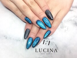W-829 ブルーマグネットネイル