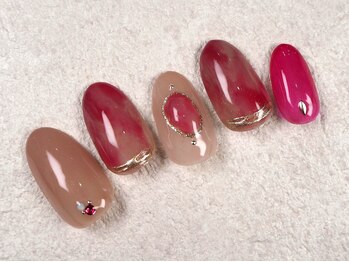 ケージュール(Kjour)/ニュアンスネイル　マーブル　