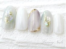ラグジュアリーネイルズ カワグチ(Luxury Nails Kawaguchi)/爽やかニュアンスカラー*