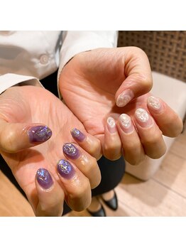 ネイルアルケー(Nail ARCHE)/ちぐはぐニュアンスネイル