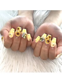ひまわりネイル
