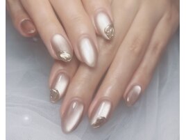 ブラウンマグネットネイル