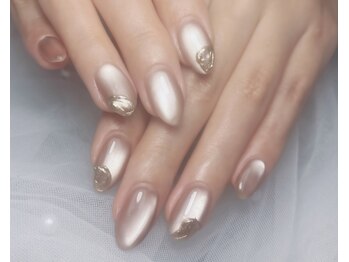 ブラウンマグネットネイル