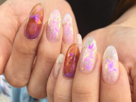 差をつけるべっ甲ネイル♪