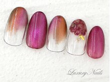 ラグジュアリーネイルズ アカバネ(Luxury Nails Akabane)/ぷっくり*ぶどう　葡萄ネイル