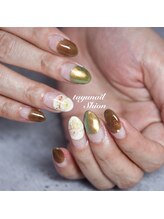 たゆ ネイル(たゆnail)/アンティーク丸フレンチネイル