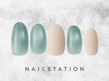 ネイルステーション ルミネ新宿1店(NAIL STATION)/さざ波海ネイル／パラジェル