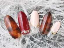 ネイルサロン エスビー(Nail salon SB)/べっ甲ネイル　ショート