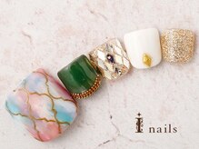 アイネイルズ 横浜WEST店(I-nails)/リゾートタイル柄フット10480円