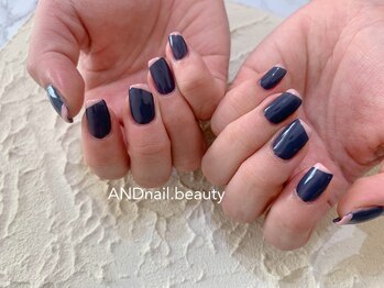 アンドネイル ビューティー(AND nail,beauty)/冬ネイル/フレンチネイル