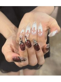 先端クリアネイル