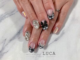 W-52 大人可愛いツイードネイル