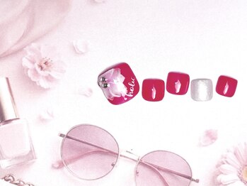 シエル ネイルズ(CIEL NAILS)/ 4月 フット 定額アート2