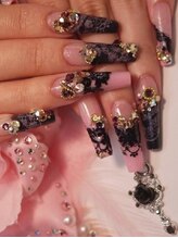 ネイルサロン ビビ(bibi)/ブラックレースでシックに