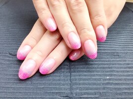 シンプル★ラメグラデ―ション