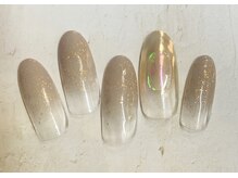 ビューティーネイルサロン クリアーズ(Clears)/ベージュ系の氷ネイル