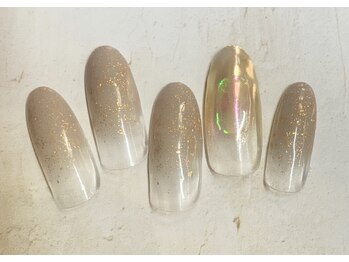 ビューティーネイルサロン クリアーズ(Clears)/ベージュ系の氷ネイル