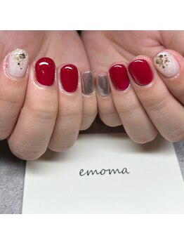 赤白ネイル♪デザインコース