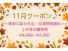 【11月クーポン♪】～季節変わり目・自律神経疲れ～上半身の鍼施術☆¥2,980☆