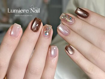 ルミエール ネイル モンナカ(Lumiere Nail Monnaka)/オンブレフレンチ/冬ネイル