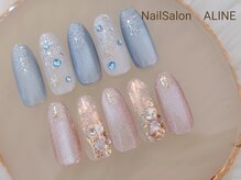 ネイルサロン アリーヌ(ＡＬＩＮＥ)の雰囲気（【初回オフ無料＋ハンドワンカラー￥4500】※写真7月新作￥6500 ）