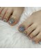 プチブラン(Petit Blanc)の写真/夏を彩るマグネットフットネイルで足元に輝きを。大人可愛い指先を演出◎