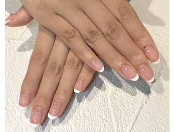 ルヒアネイル イオン戸畑ショッピングセンター店(Ruhia Nail)/白フレンチネイル