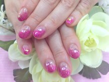 プルミエ ネイル(Premier Nail)/斜めラメグラ☆ハート＆スター