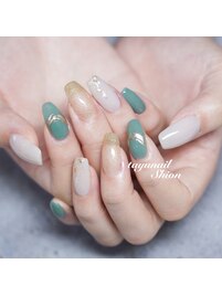 大人っぽミラーネイル