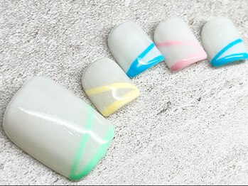 チェリーズネイル(Cherrys Nail)/カラフル フットネイル