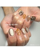 ユアサイド(yourside)/なみなみチェックネイル