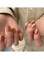 クレモアネイル 池袋西口店(CLEMORE NAIL) アプリコットオレンジのマグネットネイル