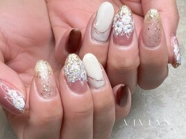 ぷっくり　フラワー　ネイル