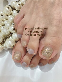 プライベート ネイルサロン マーマ(murmur)/ミラーリボンネイル