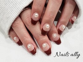 クリスマス×パウダー×ボルドー